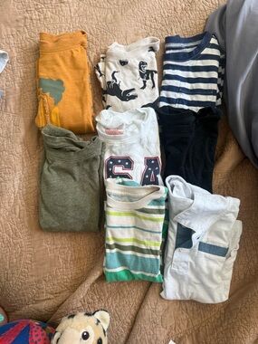 Cat & Jack Multi-Color Kids Short Sleeve Tee Mix - Stripes & Graphics